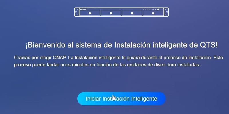 Clic en iniciar instalación inteligente